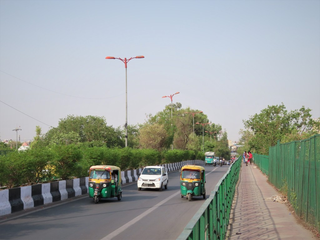 Bridge over train tracks Old Delhi
