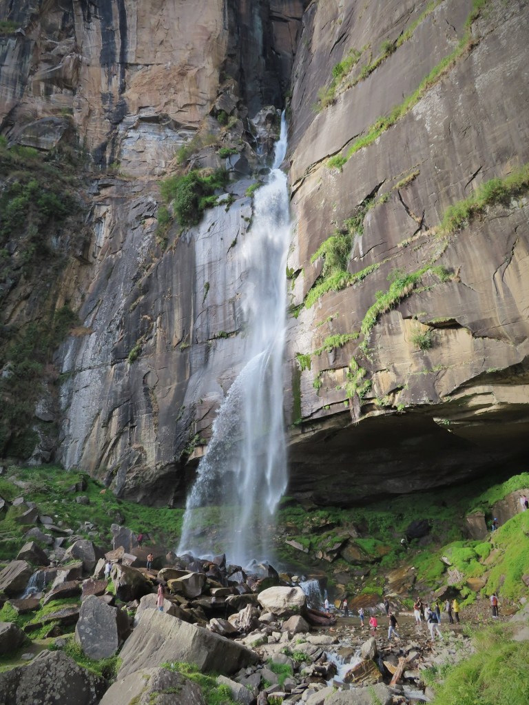 Higher Jogini waterfall in Vashisht, northern India.