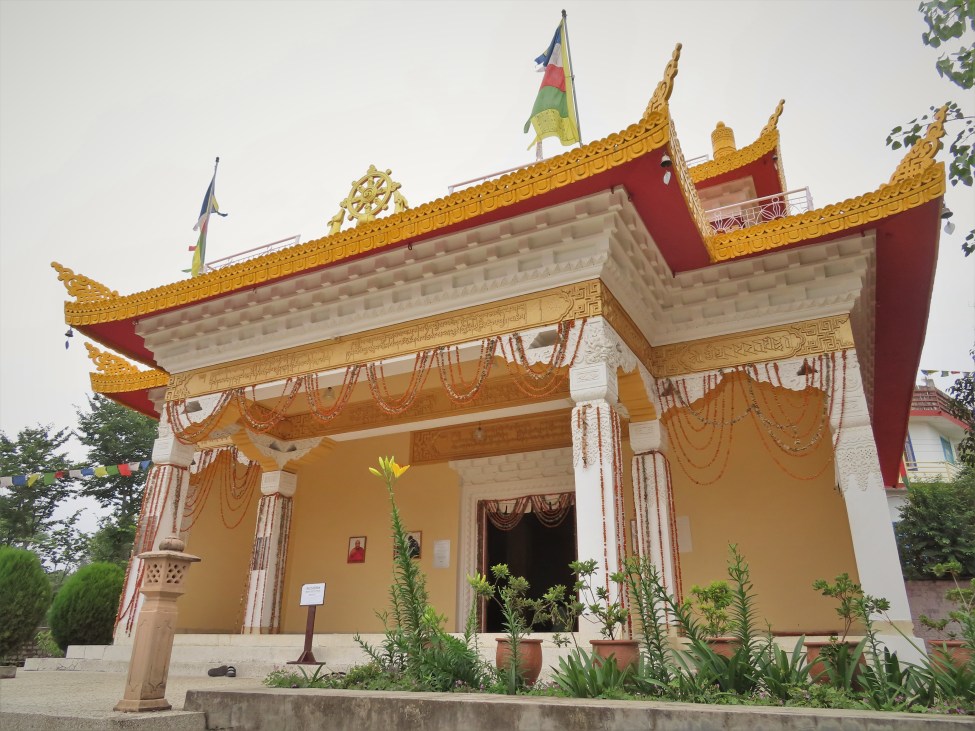 Main temple of Deer Park Institute in Bir, Himachal Pradesh, India.